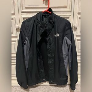 Black north face rain jacket (no hood)